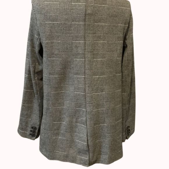 Old Navy Herringbone One Button Blazer M Black White - Picture 3 of 10